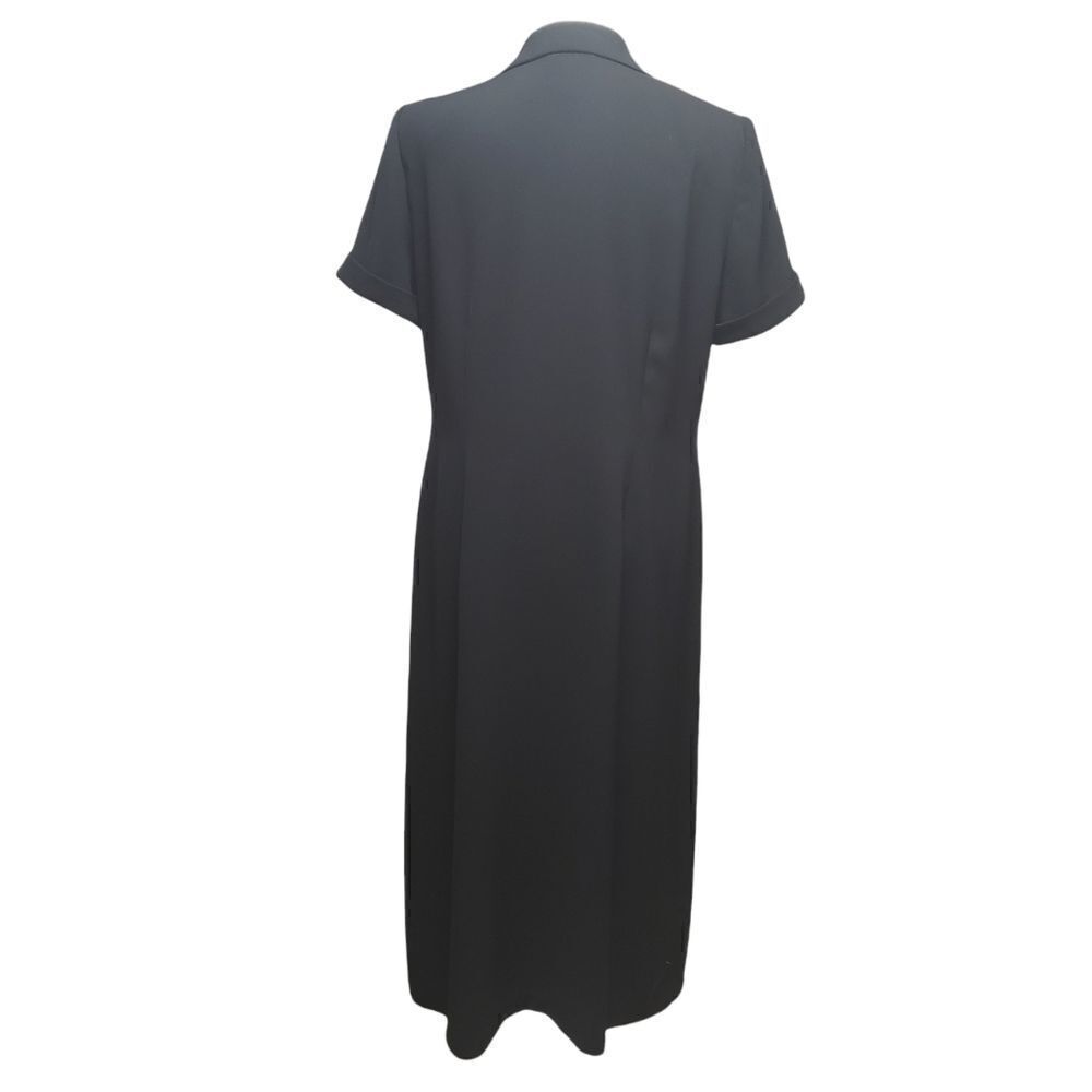 Talbots Black Collared Button Down Dress Size 12 - Picture 2 of 13